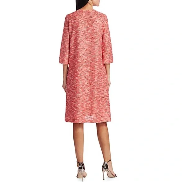 $1995 st John collection beaded confetti tweed long jacket women size 8